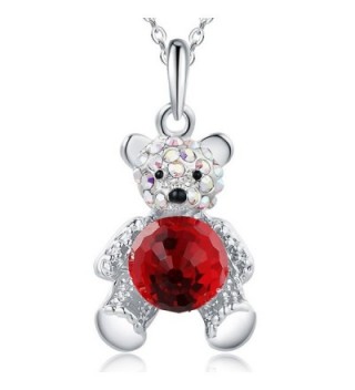 SIVERY Fashion Jewelry Necklace Swarovski - Red - CD17YYELWHA