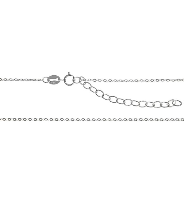 Rhodium Sterling Silver Necklace Extender - C611N3V95CT