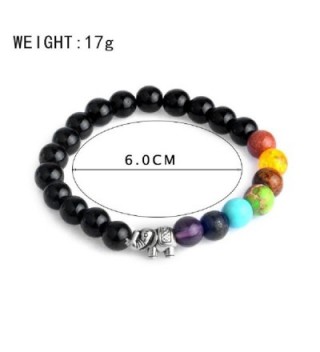 Letter Chakras Elephant Bracelet Balancing