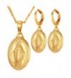 U7 Jewelry Religious Necklace Earrings - gold - CV122JFW65H