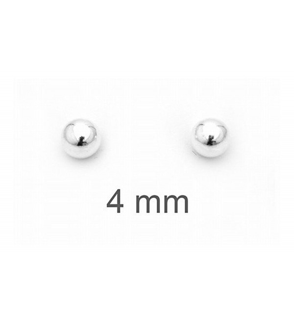 Sterling Silver Ball Stud Earrings - 4mm - C7110XTR83R