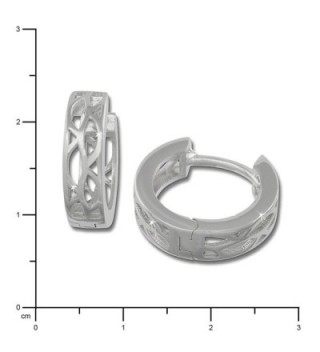SilberDream earring pattern Sterling SDO3305 in Women's Hoop Earrings