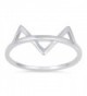 Triangle Cat Ears Animal Fashion Ring New .925 Sterling Silver Band Sizes 4-10 - C617AYZ938K
