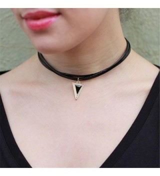 Kissweet Layered Leather Triangle Pendent