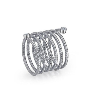 Bling Jewelry Stackable Rhodium Statement in Women's Stacking Rings