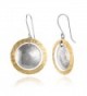 Hammered Circle Earring Sterling Earrings in Women's Drop & Dangle Earrings