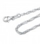 Sterling Silver Singapore Necklace Lightweight