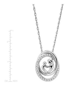 Mother Pendant Necklace Diamonds Sterling in Women's Pendants