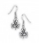 .925 Sterling Silver Shamrock Triquetra Celtic Dangle Earrings - CE126QHGB5P