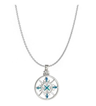 Sterling Silver Rhodium Created Opal Compass 18" DC Cable Chain Necklace - CB1853I8MX4