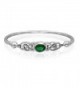 Bling Jewelry Simulated Emerald Glass Celtic Knot Bangle Bracelet Silver - CK11CGA2M4P