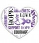 PinMart's Purple Heart w/ Words Domestic Violence Awareness Enamel Lapel Pin - C9182Y84KGS