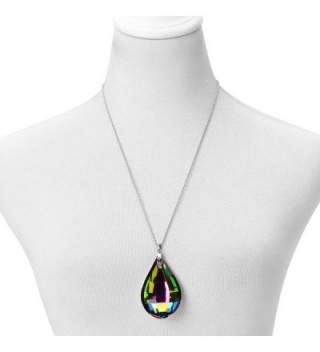 Rainbow Glass Stainless Earrings Pendant in Women's Jewelry Sets