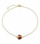 Bling Jewelry Gold Plated 925 Silver Anklet Red Enamel Ladybug - CS11K4XBD9R