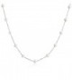 Bling Jewelry Bridal Freshwater Cultured Pearl White Tin Cup Sterling Silver Necklace - CV1163PUONV