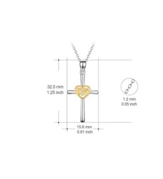 YFN Sterling Platinum Polished Necklace in Women's Pendants