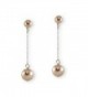 Long Taupe Faux Pearl Earring (brown) - CF11FTQZBDN