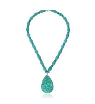 Simulated Turquoise Howlite Necklace Pendant