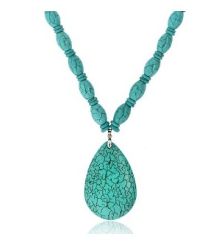 Simulated Turquoise Howlite Necklace Pendant in Women's Jewelry Sets