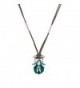 Lux Accessories Turquoise Crystal Teardrop White Black Brown Rope Statement Necklace - CI128B55AB5