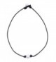 Aobei Pearl Single Cultured Freshwater Pearl Necklace Choker for Women Genuine Leather Jewelry Handmade - C512BSL62ML