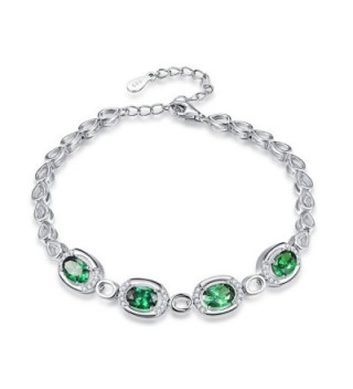 BONLAVIE Birthstone Created Sterling Bracelet in Women's Link Bracelets