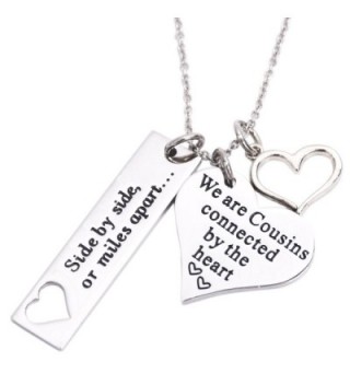 Cousin Necklace Side By Side Or Miles Apart We Are Cousins Connected By The Heart - Necklace - CO1860E79SU