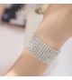 Bridal Rhinestone Stretch Bracelet Silver in Women's Charms & Charm Bracelets