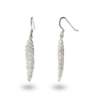 Sterling Silver Feather Earrings - CS11383P3EL
