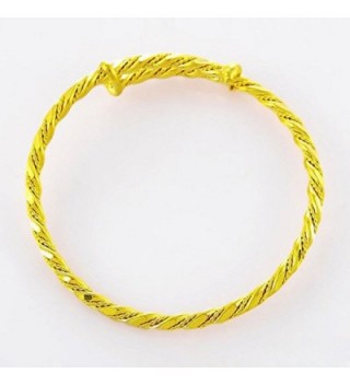 CS-DB 24K Gold Real 24k Yellow Gold Filled Bracelet Rand New Bangle Rope Shape Women Wedding Jewelry - CC1202C0WDH