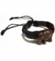 Brown Elephant Bracelet Leather Indian