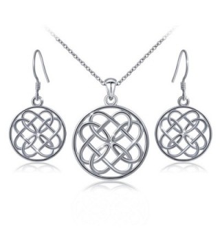 925 Sterling Silver Irish Love Heart Celtic Knot Jewelry Set - CE17XXHSYOR