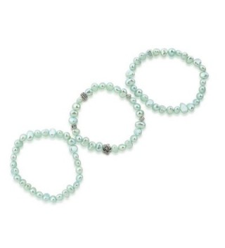 Genuine Freshwater Cultured Bracelets base metal beads