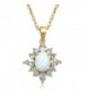 Jewelili Sterling Sapphire Blooming Necklace - C41855EQK3C