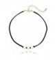 Pomina Suede Choker Necklaces- 16 inches - Black - CX187C4TSTI