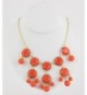 Womens Bubble Necklace & Earrings Set - Chain Fashion Statement Neckalce - Choose from Several Colors! - CB11GCG0ZHB