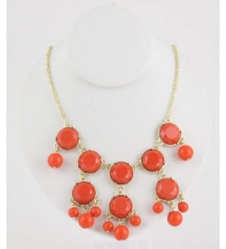 Womens Bubble Necklace & Earrings Set - Chain Fashion Statement Neckalce - Choose from Several Colors! - CB11GCG0ZHB