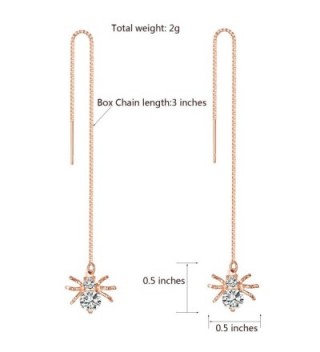 Zirconia Spider Threader Earrings LicLiz in Women's Drop & Dangle Earrings