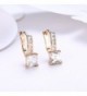 Zirconia Diamond Earrings Champagne DreamSter in Women's Hoop Earrings