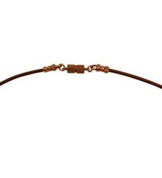 Antique Copper Leather Necklace Magnetic in Women's Chain Necklaces