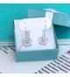 Sterling Silver Rhodium Plated Earrings in Women's Drop & Dangle Earrings