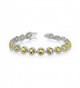 Sterling Silver Canary Zirconia Bracelet