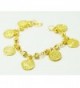 Coins Bracelets Bangle 18k 22k 23k 24k Thai Baht Yellow Gold Plated - C6121H248GN