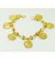 Coins Bracelets Bangle Yellow Plated