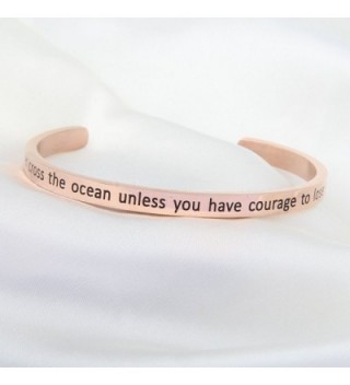 WUSUANED Inspirational Messaged Bracelet courage in Women's Bangle Bracelets