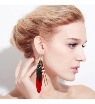 MFIIDEN Feather Earrings National Temperament