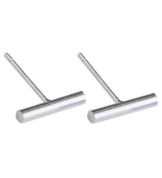 BODYA 925 Sterling Silver Stud Earrings Bar Line Simplify Stick Earrings womens girls gift - thick - C912O6I2IYQ