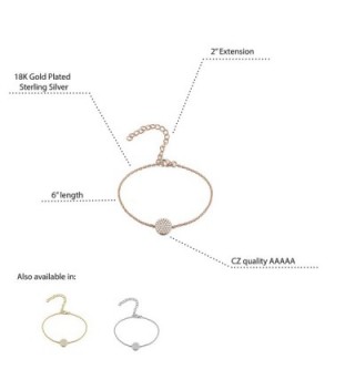 PAVOI Plated Zirconia Circle Bracelet