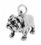 Sterling Silver Bulldog Charm Pendant