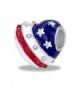 DaVinci Bead Patriotic Heart - Jewelry Bracelet Memories Beads DB96-8-DAV - CU11CUQNQM3